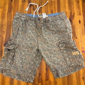 True religion green Camouflage Cargo Shorts